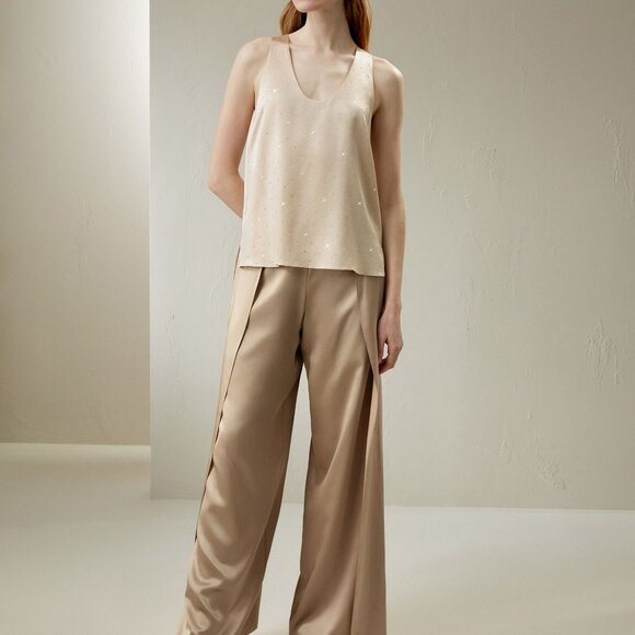 Lily Silk Sparkle U Neck Vest NWT - Picture 2 of 5